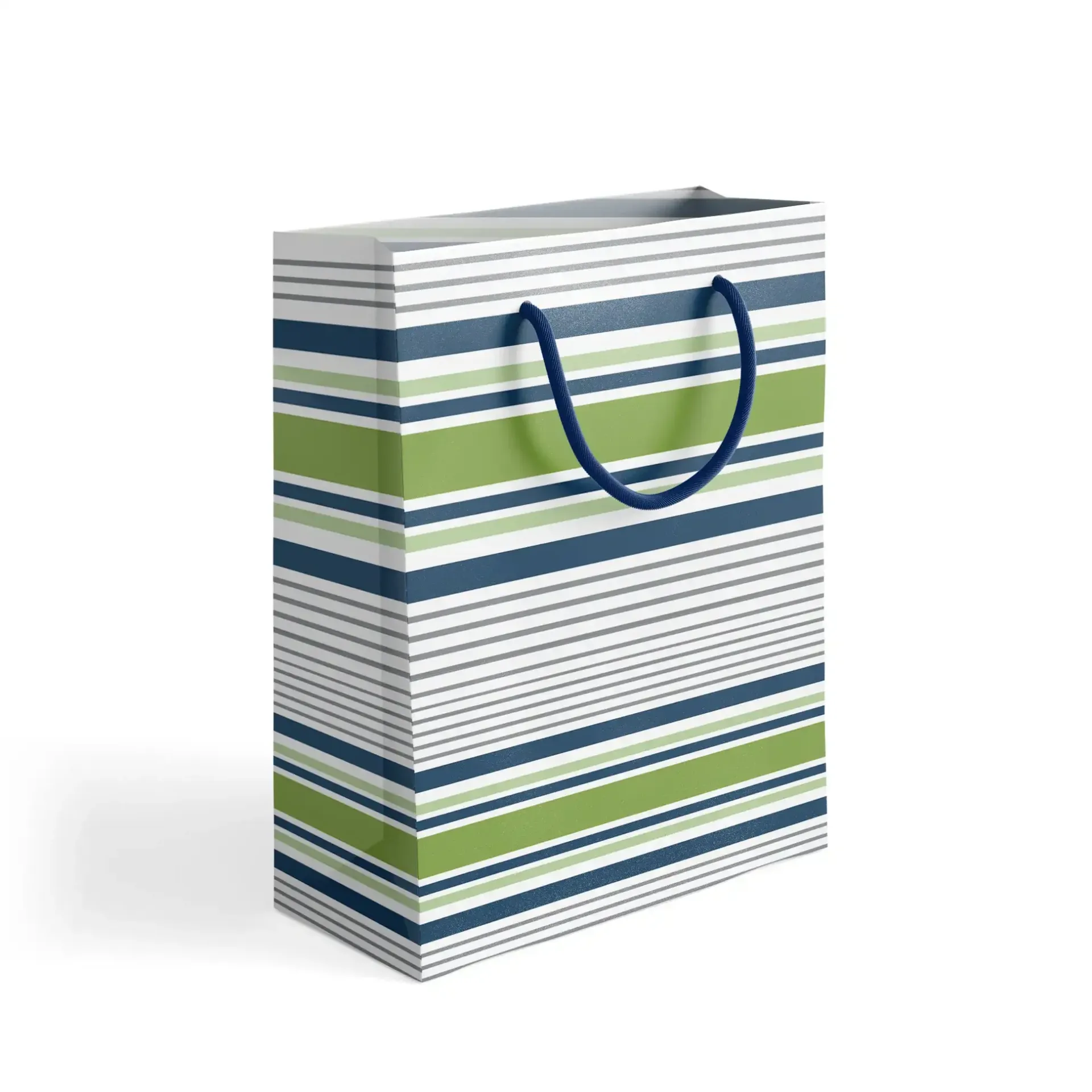 [14994] Gift bag Size 28.5x46cm Blue and green stripes