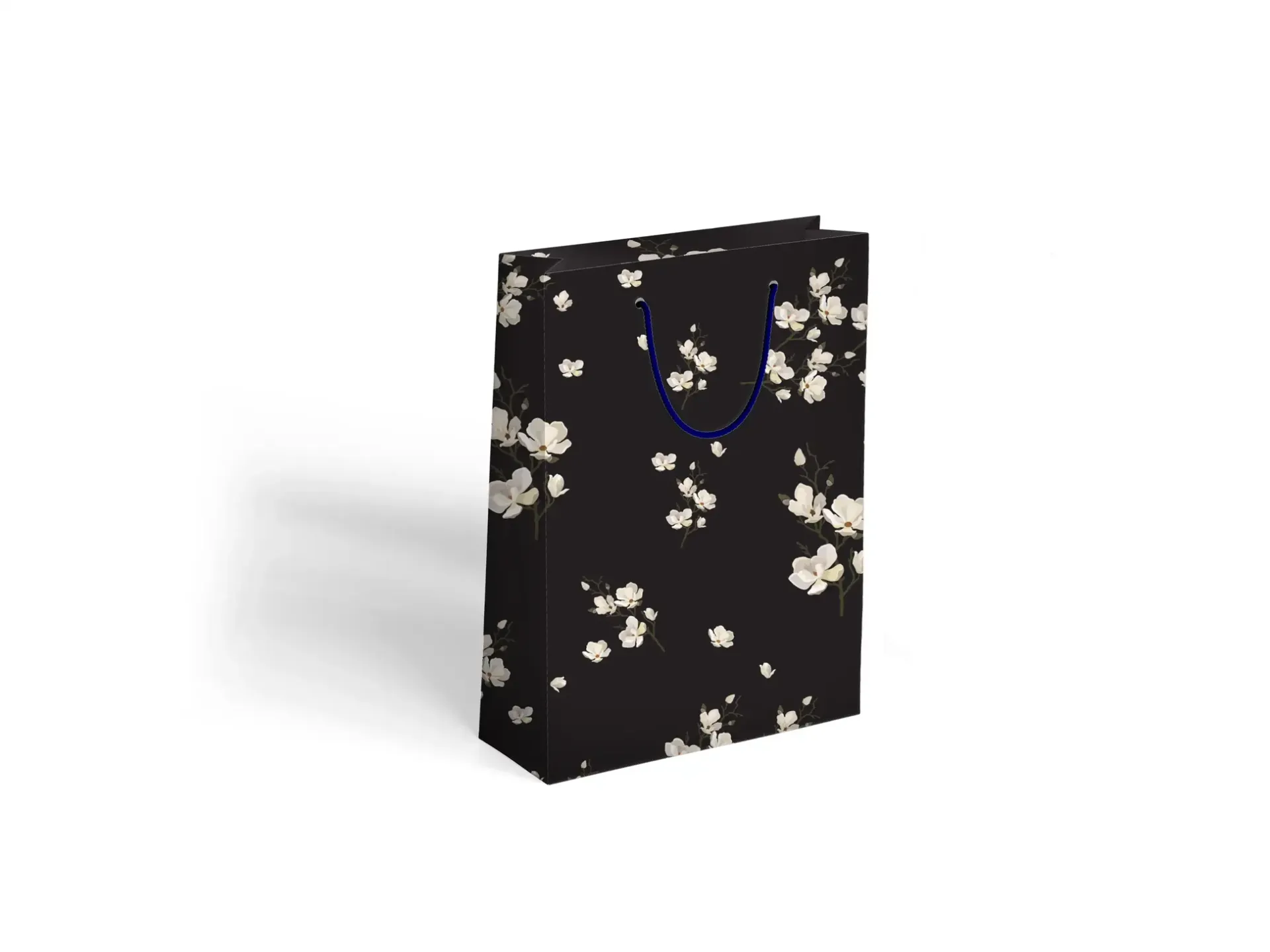 [15037] Gift bag Size 17x21cm Black floral