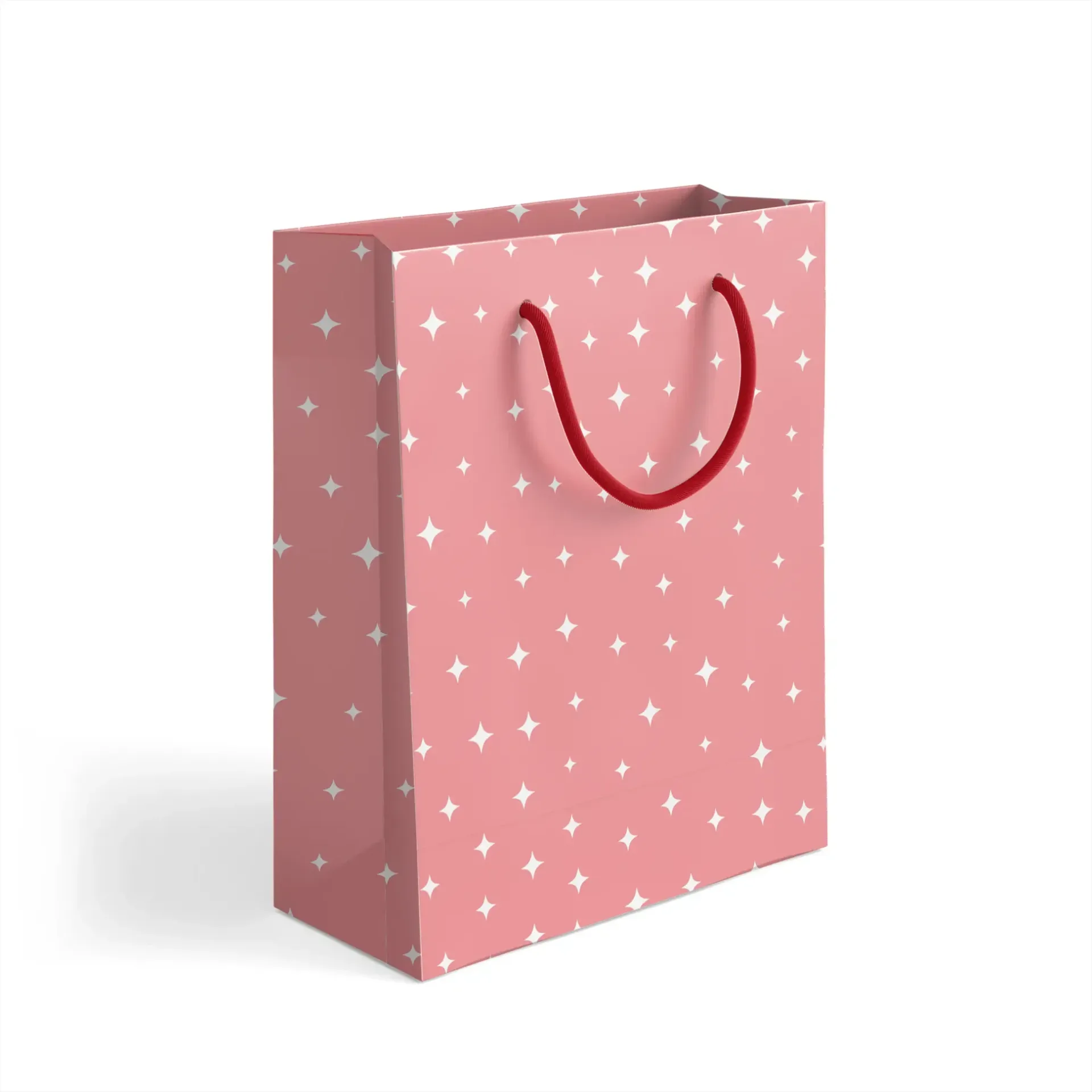 [15054] Gift bag Size 10x11.5cm Pink stars