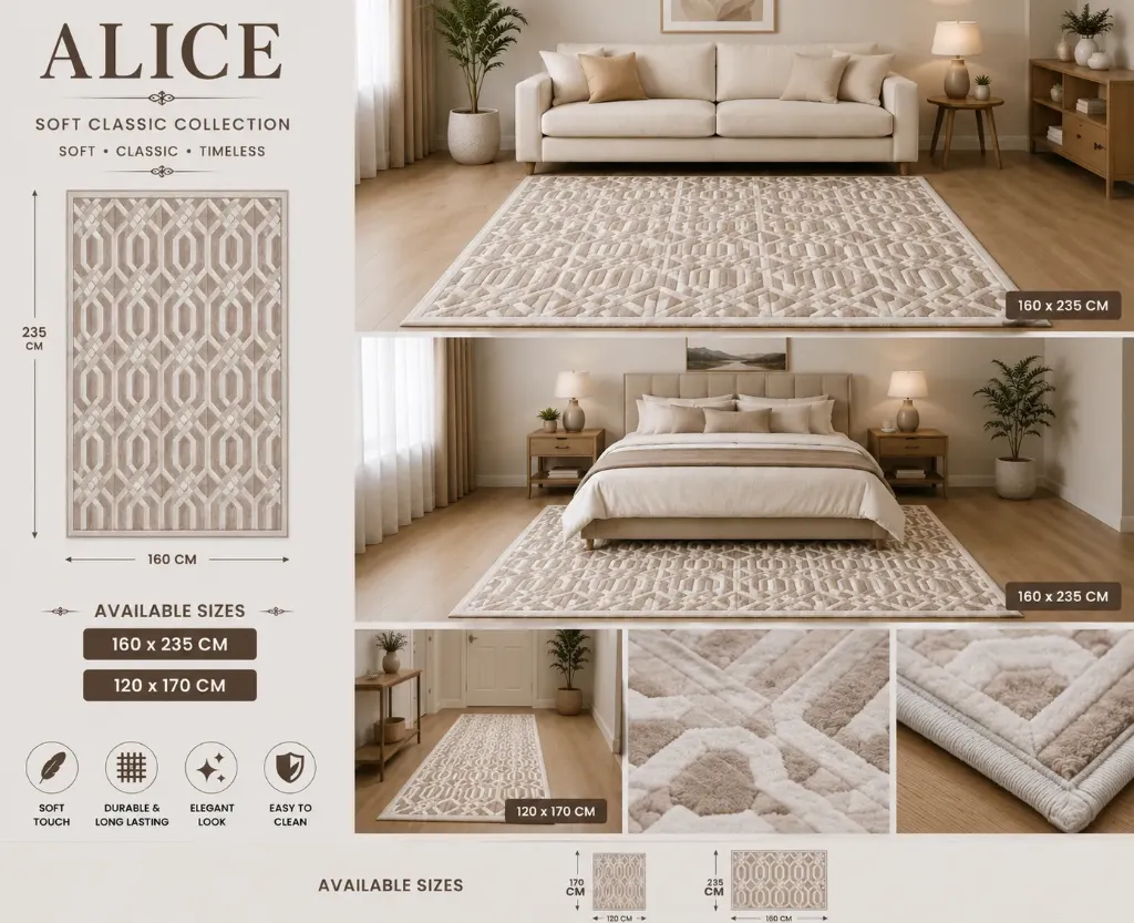 [720/OH8 W] ALICE 120 X170CM