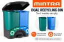 Double Recycling Bin 20L x 20L (Mintra)