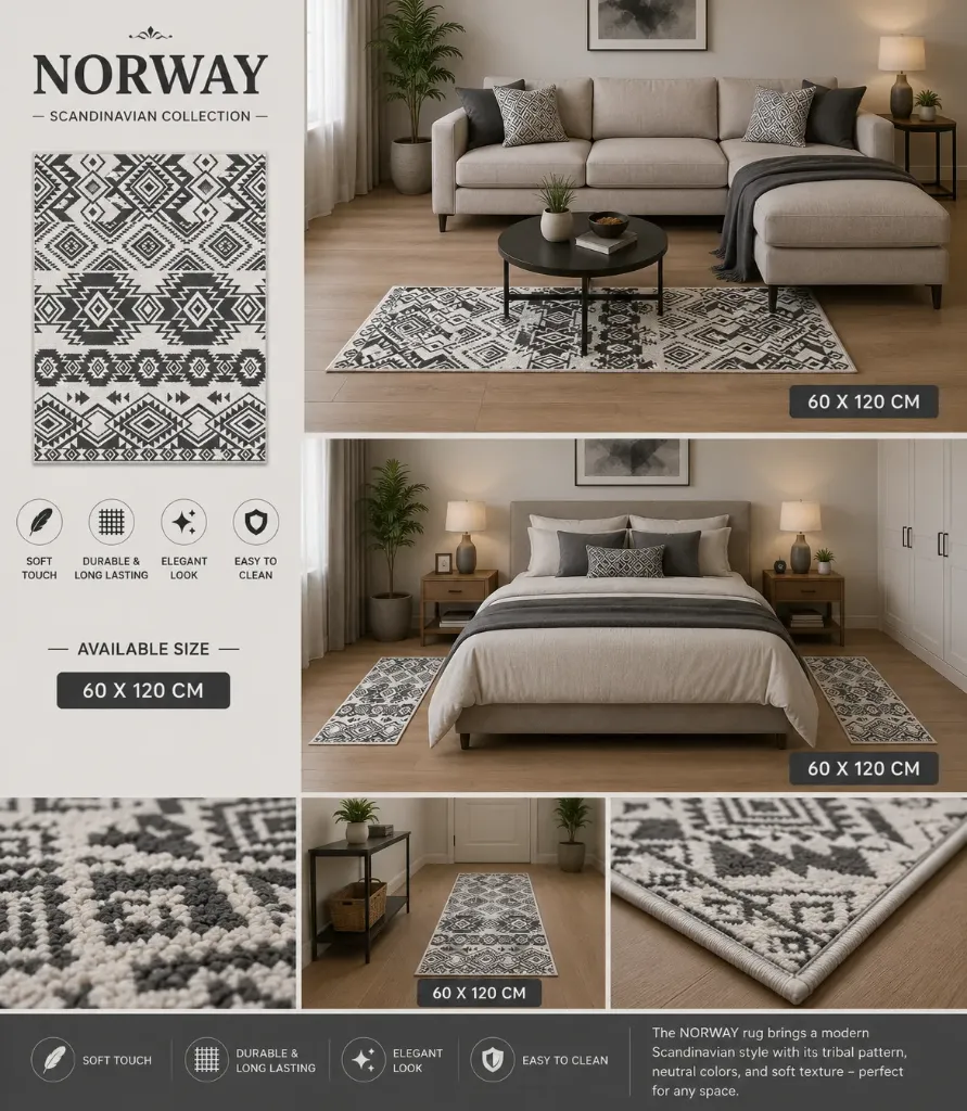 [5196/KS2 H] NORWAY 60X120 CM