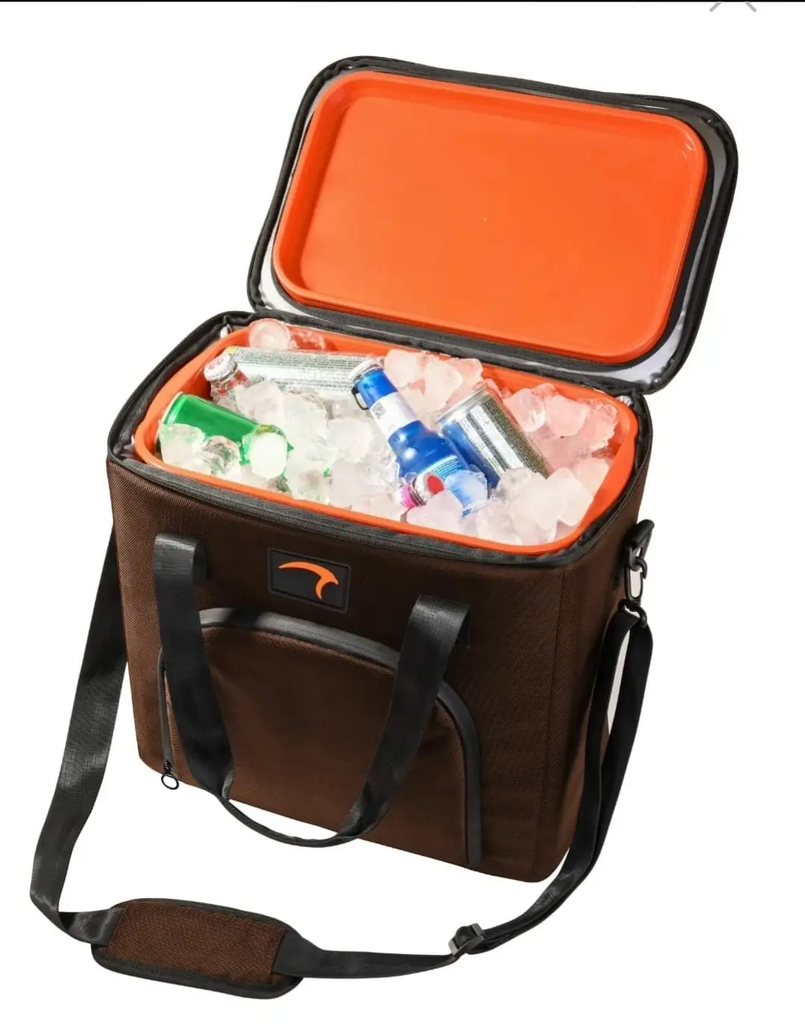 [9826] Outdoor Cooler+removable hard plastic container 23L- 40x26x35 CM -Black