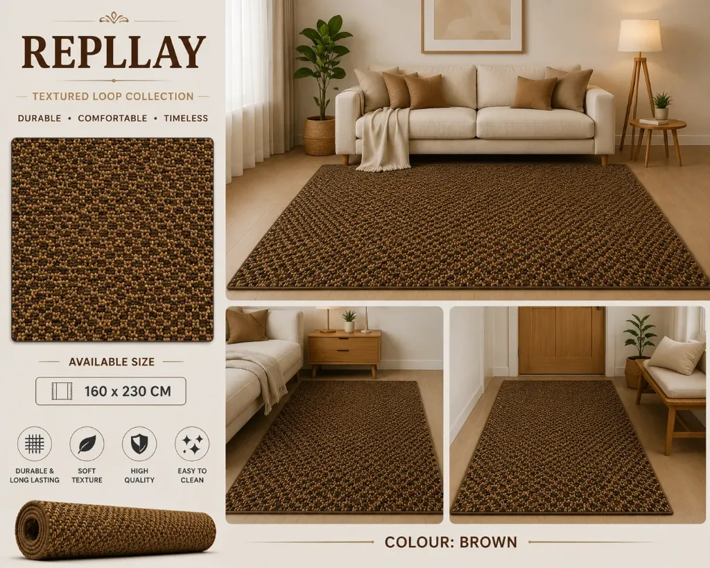 [1445/YN6 N] REPLAY 160X 230CM ( BRWEN DARK)