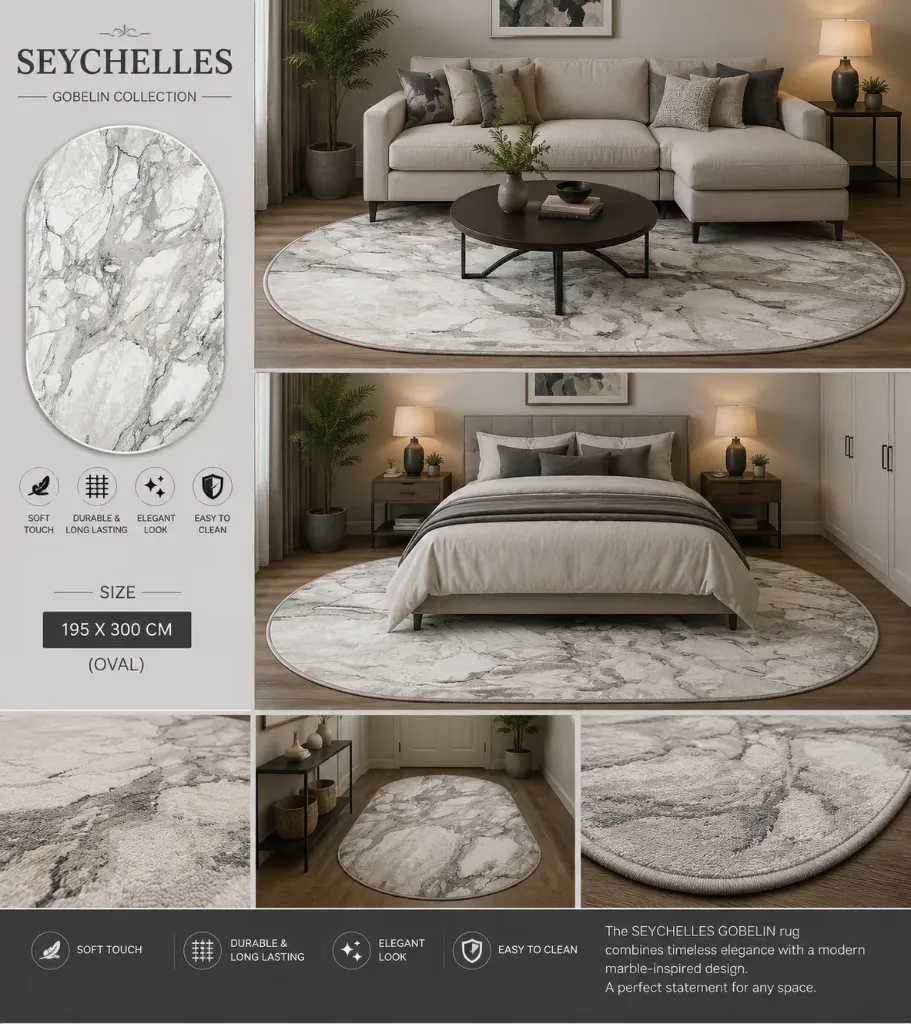 [694/Q13 E] SEYCHELLES GOBELIN 195X300 (OVAL)