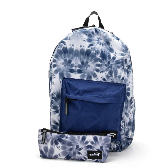 [17538] Day Pack -  Printed  bag 24L-  3 Pockets (Laptop pocket included) - Pencil case - Assorted