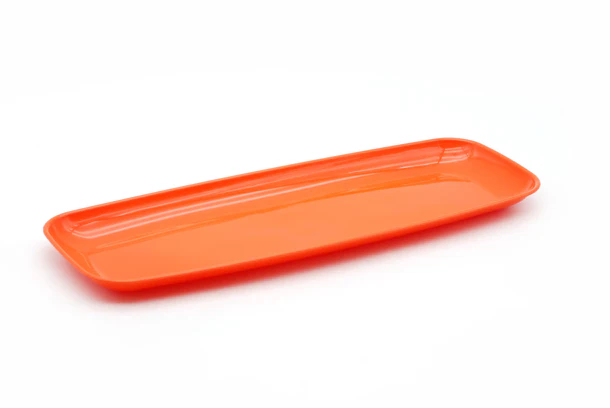 [4746] Rectangular Plastic Serving Plate / Large