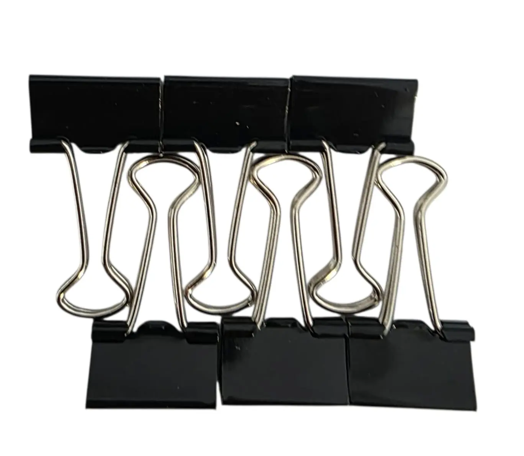 [94368] BINDER CLIPS  19 mm Black  6pcs