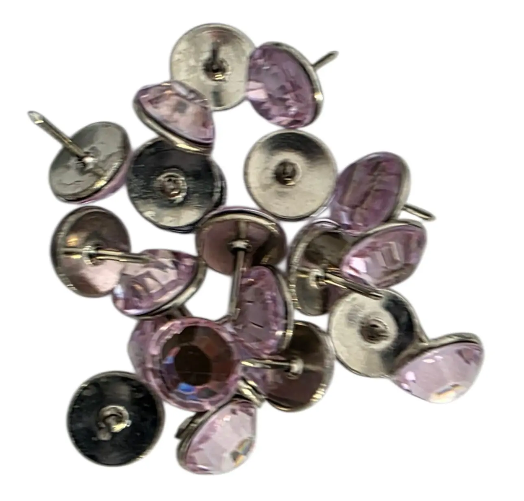 [95666] CRYSTAL PUSH PINS - MISTY ROSE (20Pieces)