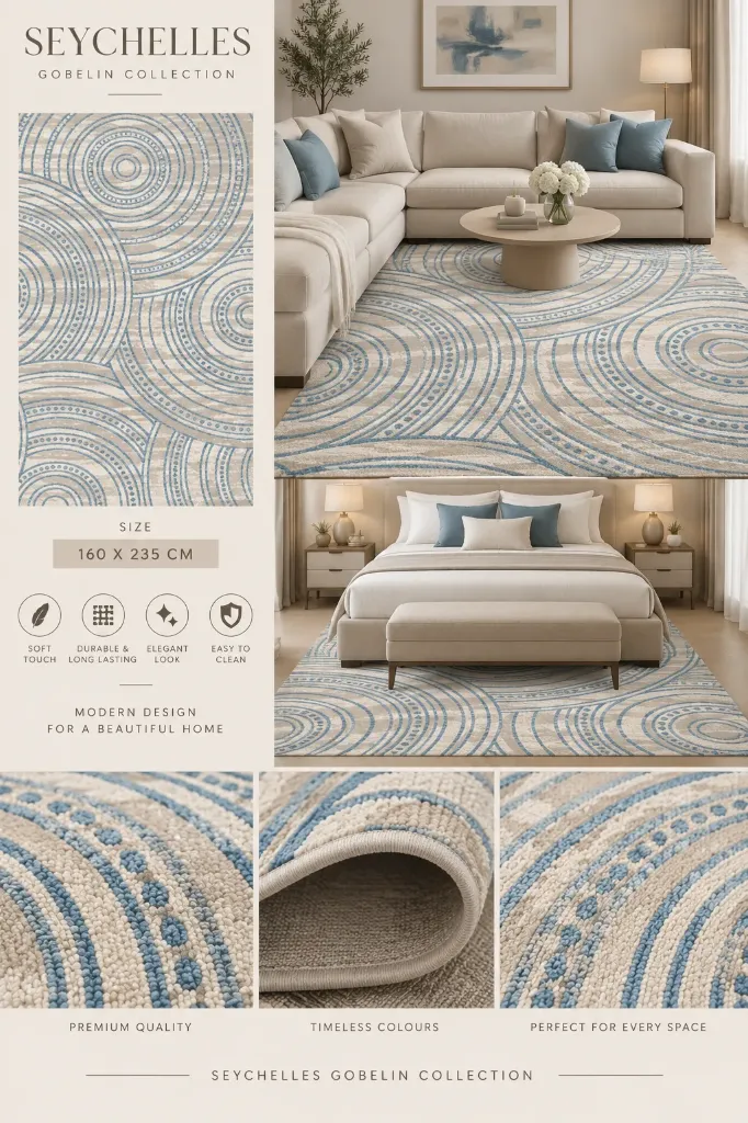 [1079/Q41 B] SEYCHELLES GOBELIN 160 X 235 CM