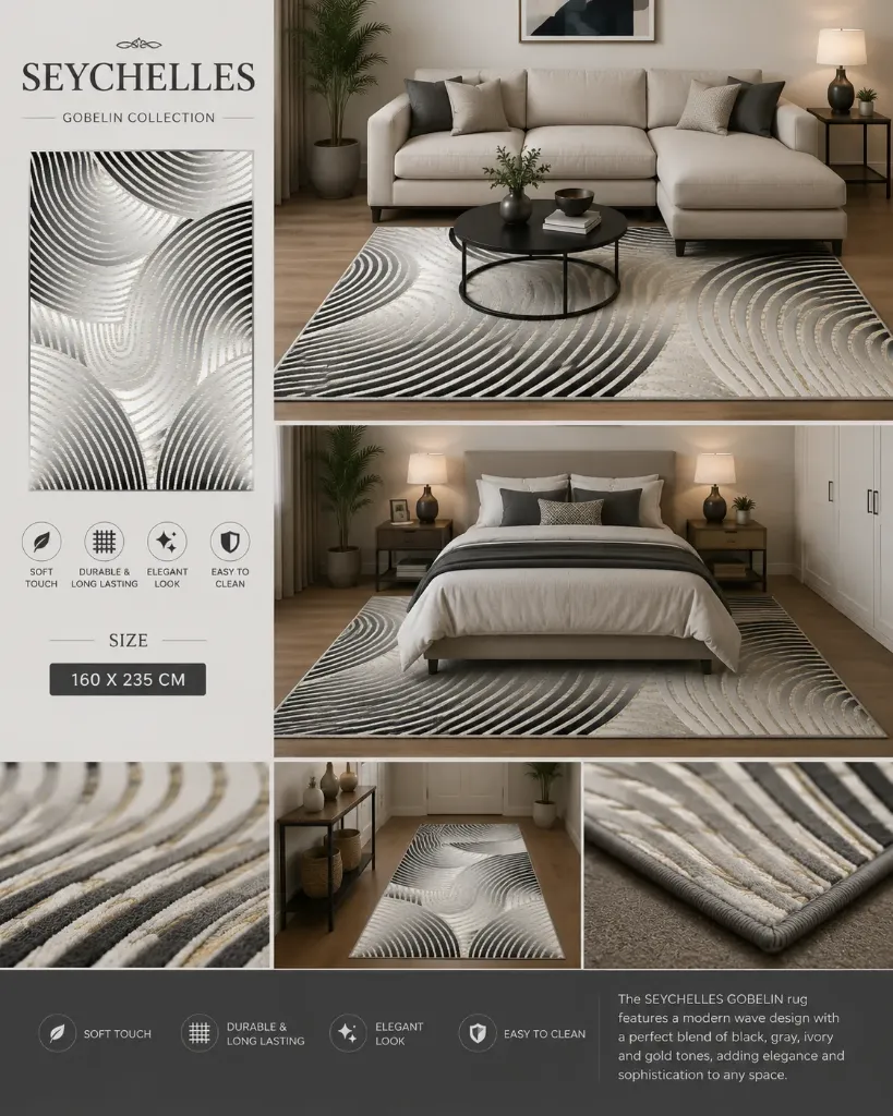 [901/Q13 E] SEYCHELLES GOBELIN 160 X235CM